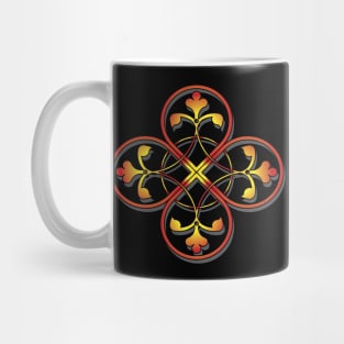 Interlaced motif floral pattern Mug